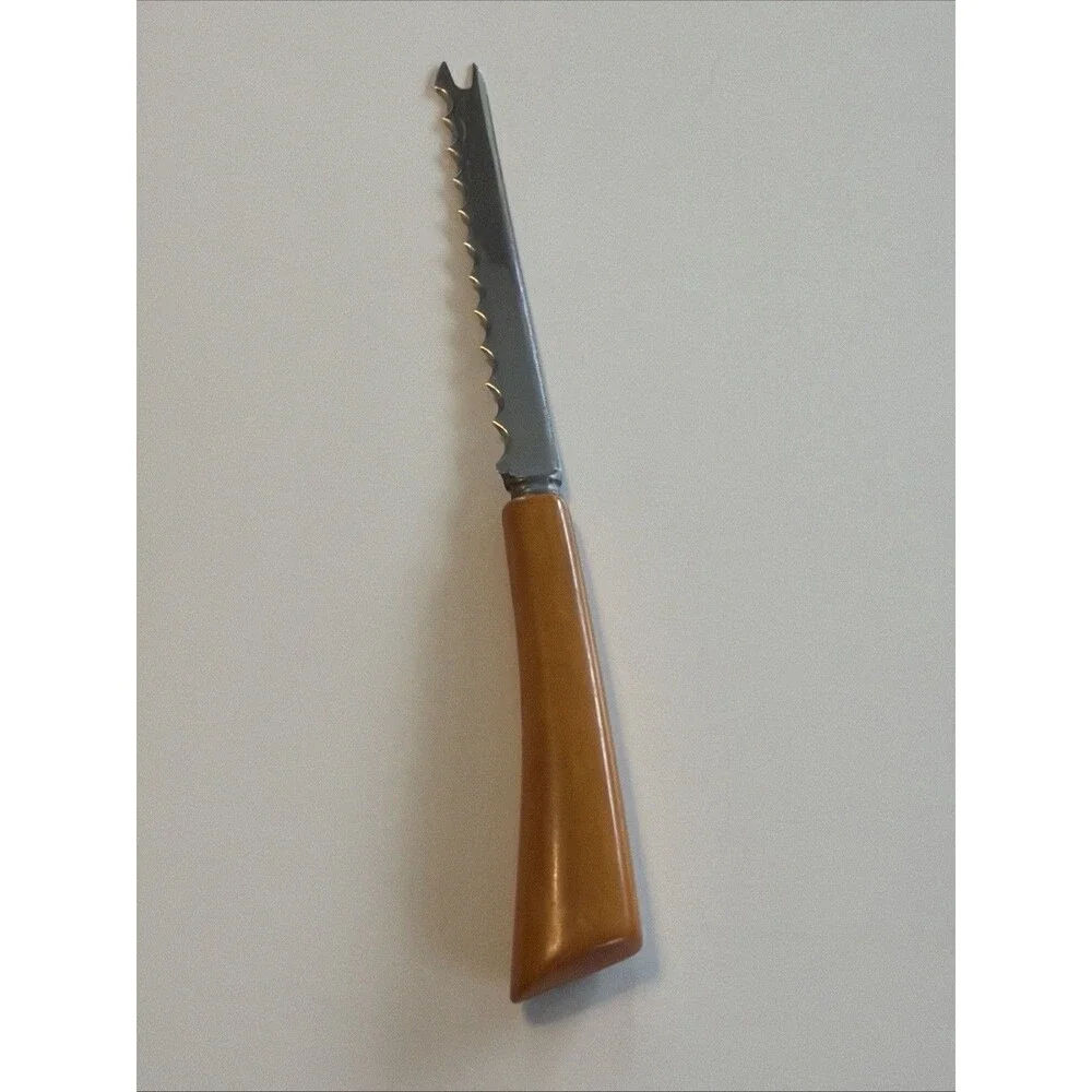 Vintage Bakelite Advertising Cheese Knife Schwartz Pure Oil Beaver Dam Wi Promo